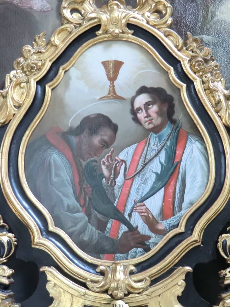 Adrian (rechts) und Jakob, Altarbild im Prämonstratenserkloster in Innsbruck-Wilten