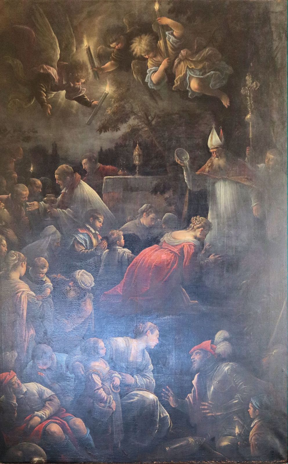 Francesco Bassano der Jüngere: Bischof Apollonius tauft Afra, Bild, um 1580, in der Kirche Sant'Angela Merici in Brescia