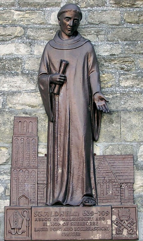 Wandplastik in der katholischen Kirche St. Aldhelm in Malmesbury