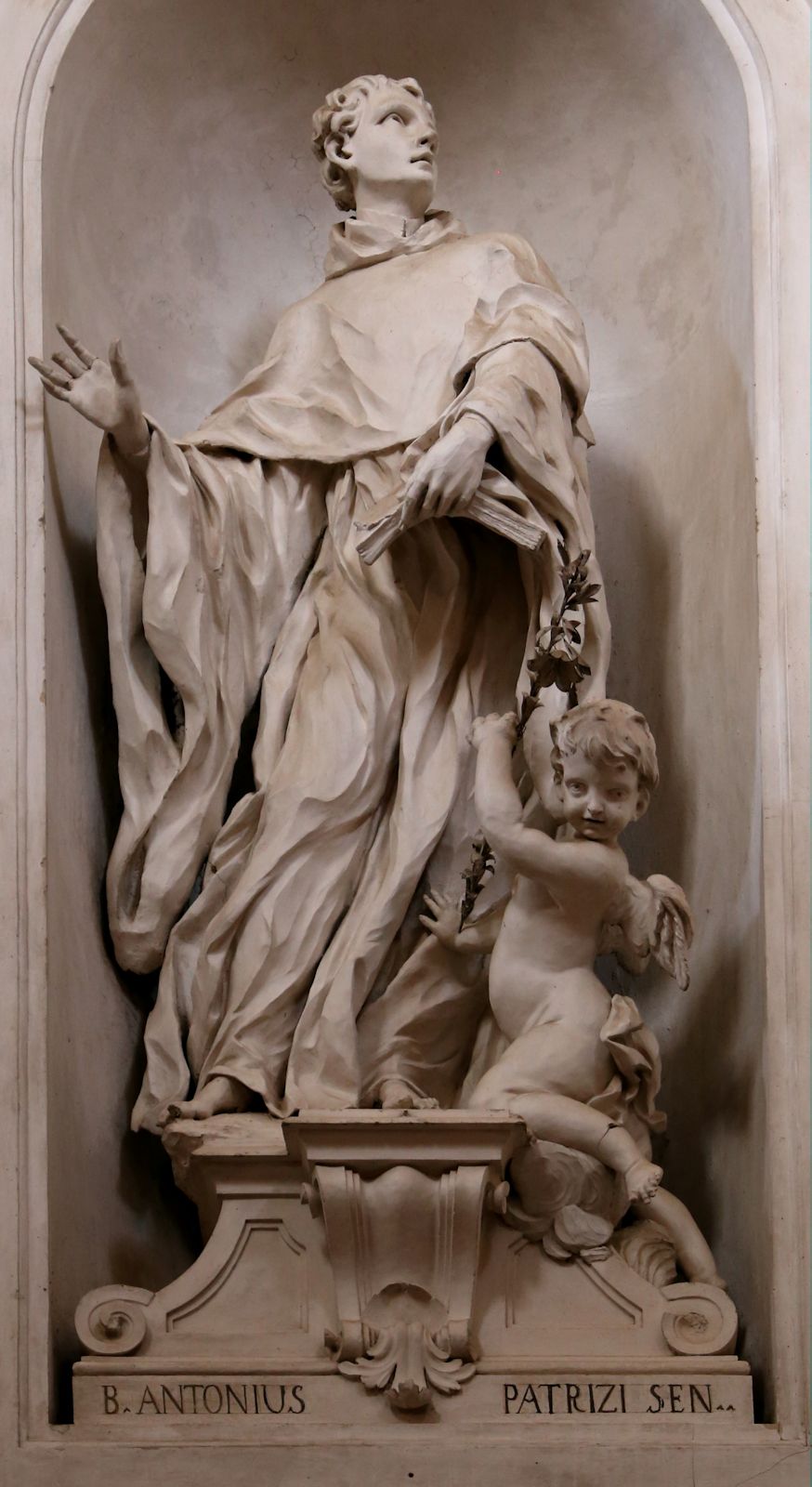 Statue, 1755, in der Kirche Sant'Agostino in Siena