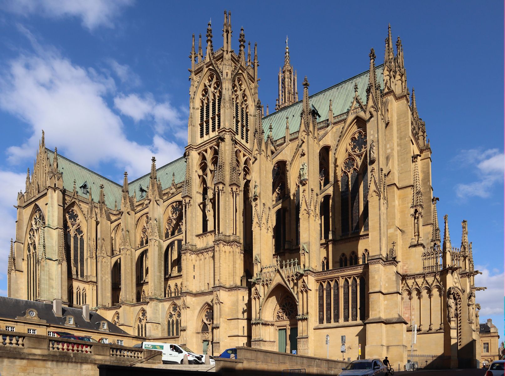 Nordwestseite der Kathedrale in Metz