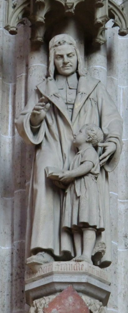 Hofbildhauer Karl Federlin: Statue, 1870, im Münster in Ulm