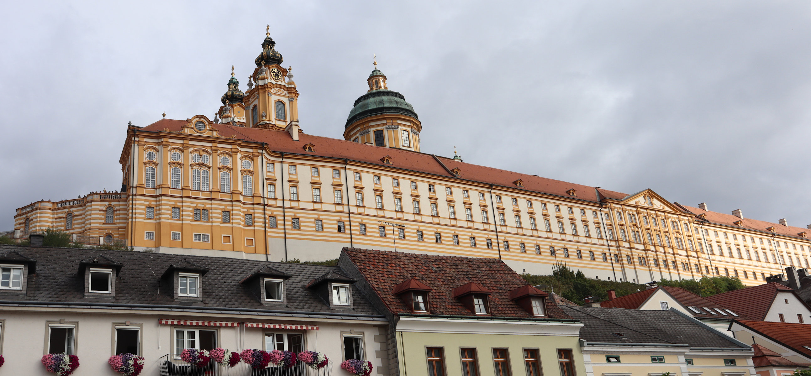 Stift Melk heute, gesehen von der Stadt aus