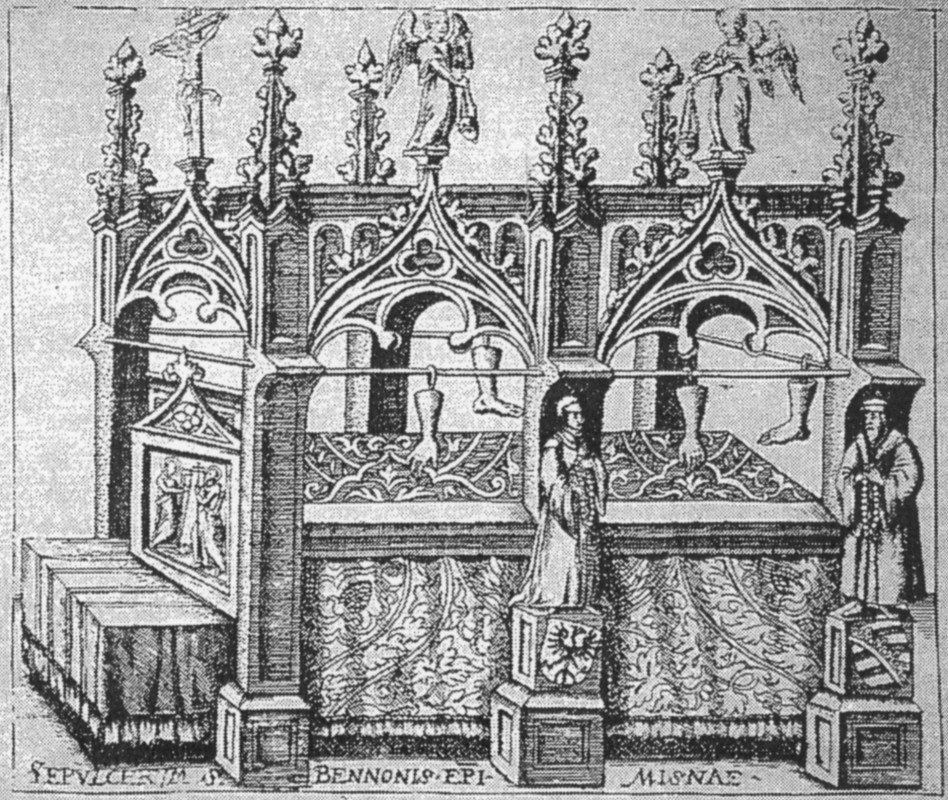 Hochgrab für Benno im Dom von Meißen, um 1270, in der Reformation zerstört