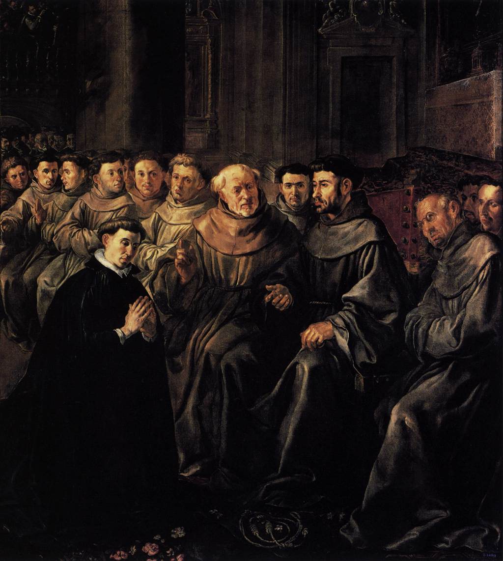 Francisco de Herrera der Ältere: Bonaventura tritt in den Franziskanerorden ein, 1628, im Nationalmuseum del Prado in Madrid