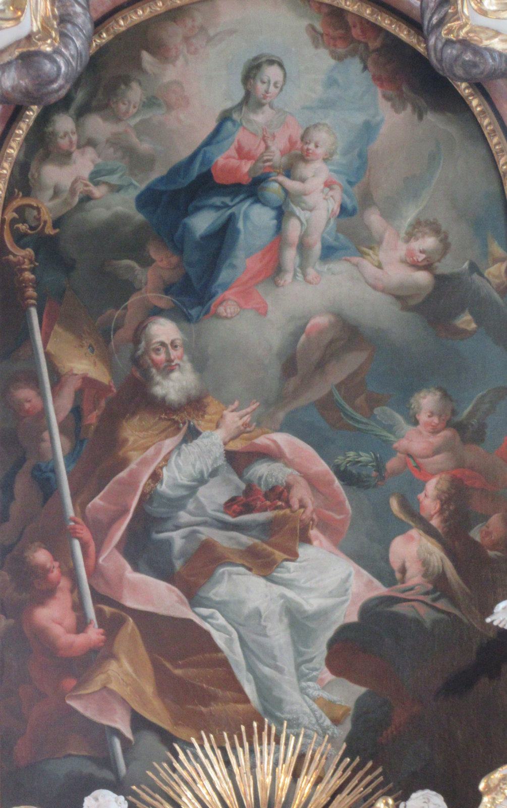 Christoph Anton Mayr: Altarbild, 1763, in der Pfarrkirche in Radfeld in Tirol