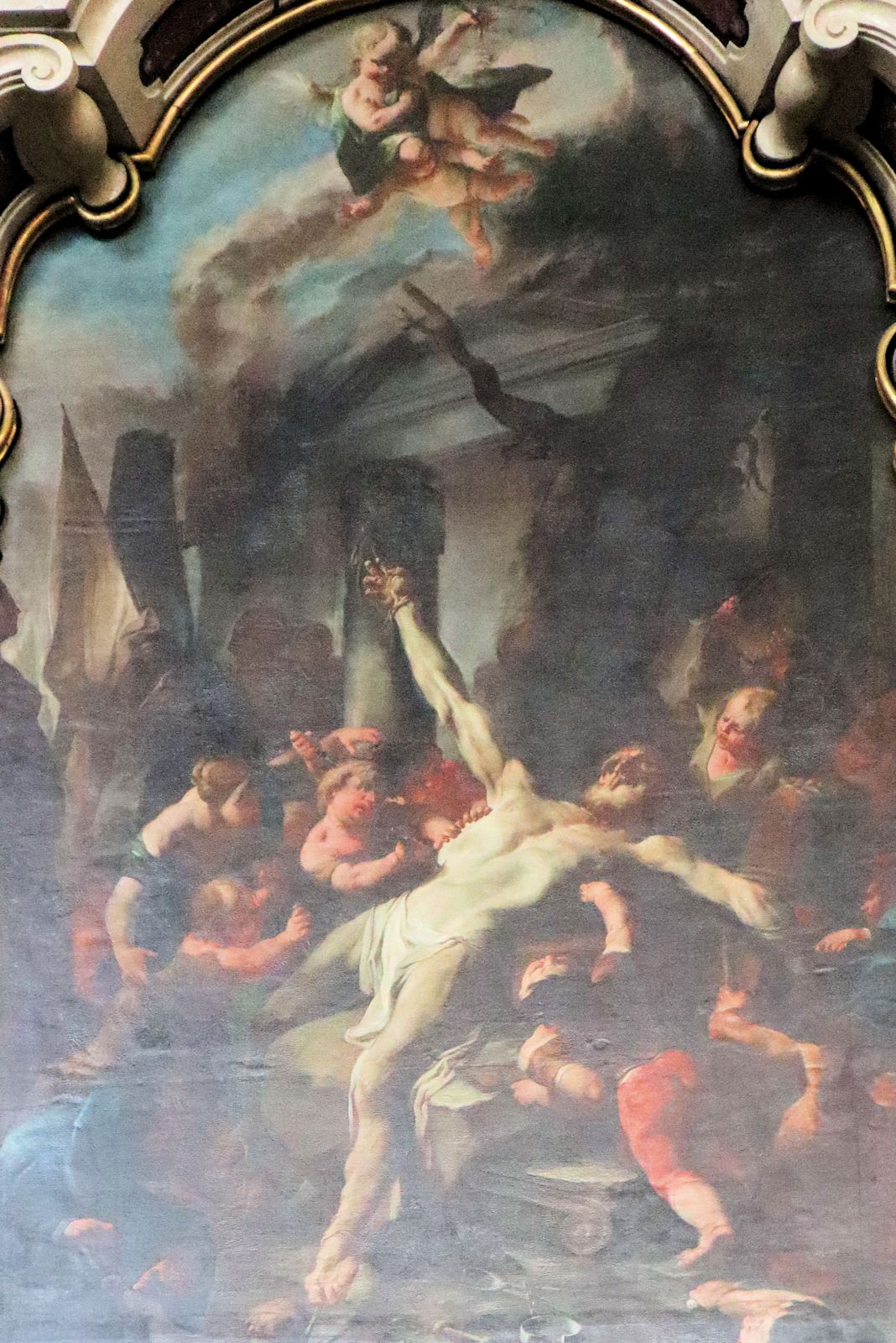 Paul Troger: Cassianus' Martyrium, Altarbild, 1753, im Dom in Brixen / Bressanone in Südtirol