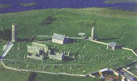 Clonmacnoise aus der Luft