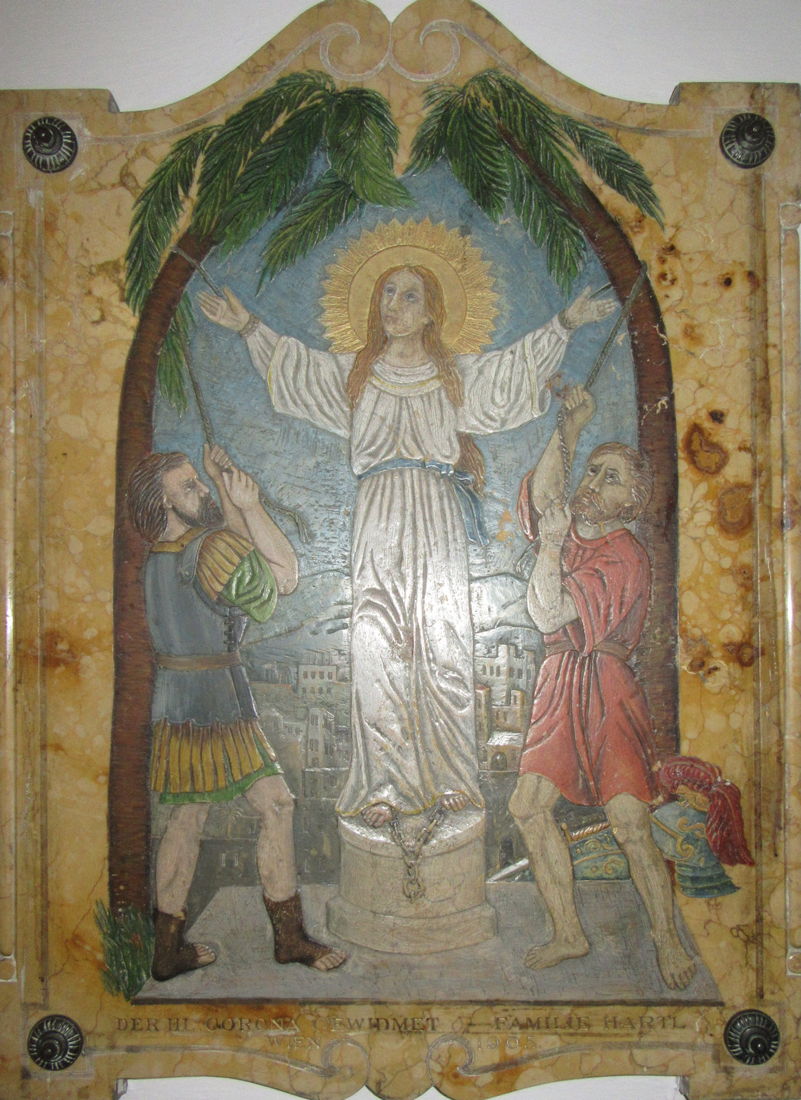 Votivbild, 1905, in der Pfarrkirche in St. Corona am Wechsel