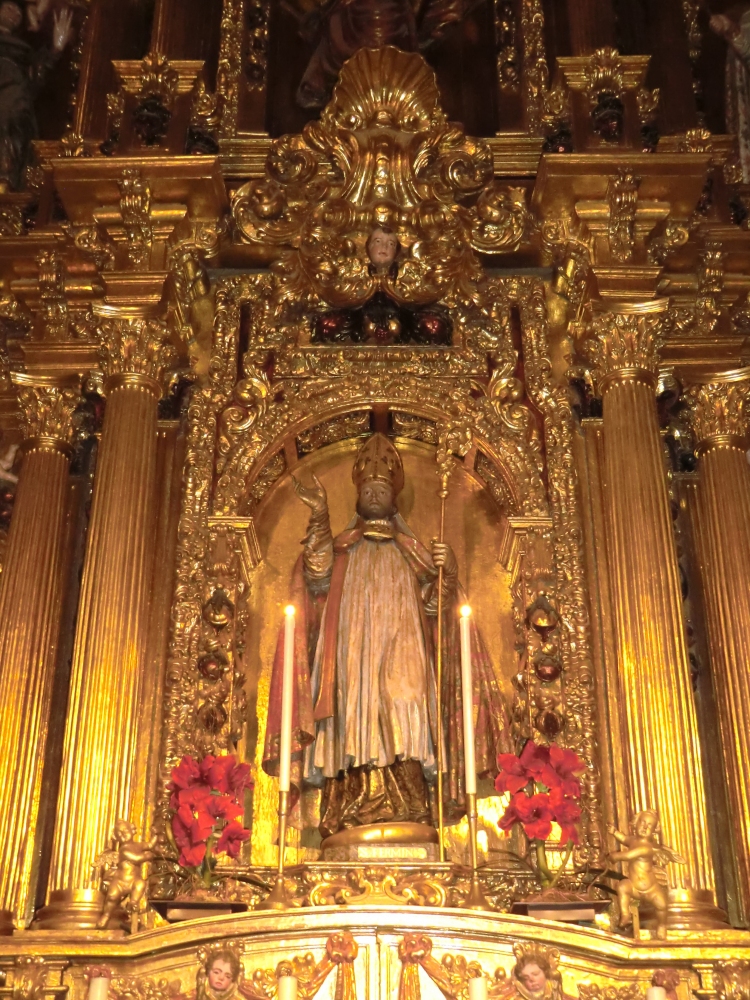 Firminus am Hochaltar der Kathedrale in Pamplona