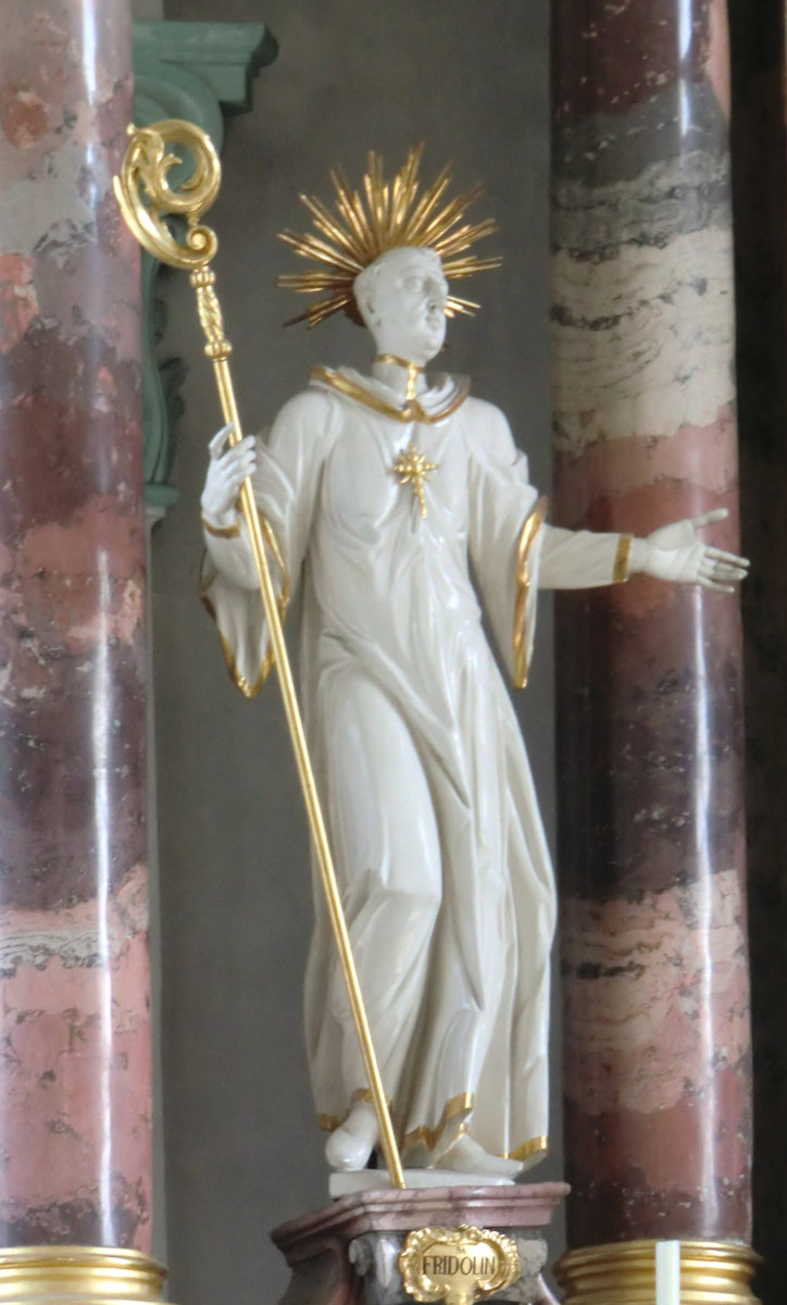 Johann Friedrich Vollmar: Statue am Hochaltar, 1783, in der Hilariuskirche in Näfels bei Glarus