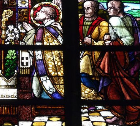 Glafenster, 1946, in der Kirche St. Martinus in Aalst