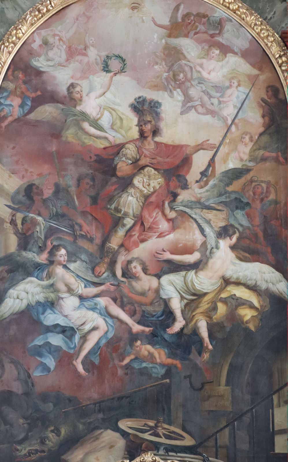 Johann Nepomuk Schöpf: Bild, 1766, am Hochaltar in der Georgskirche in Amberg in der Oberpfalz