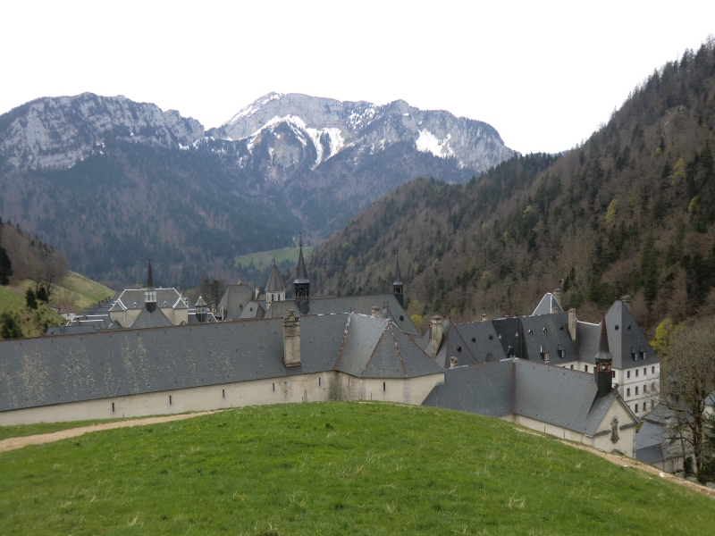 Blick ins Kloster vom Hügel oberhalb