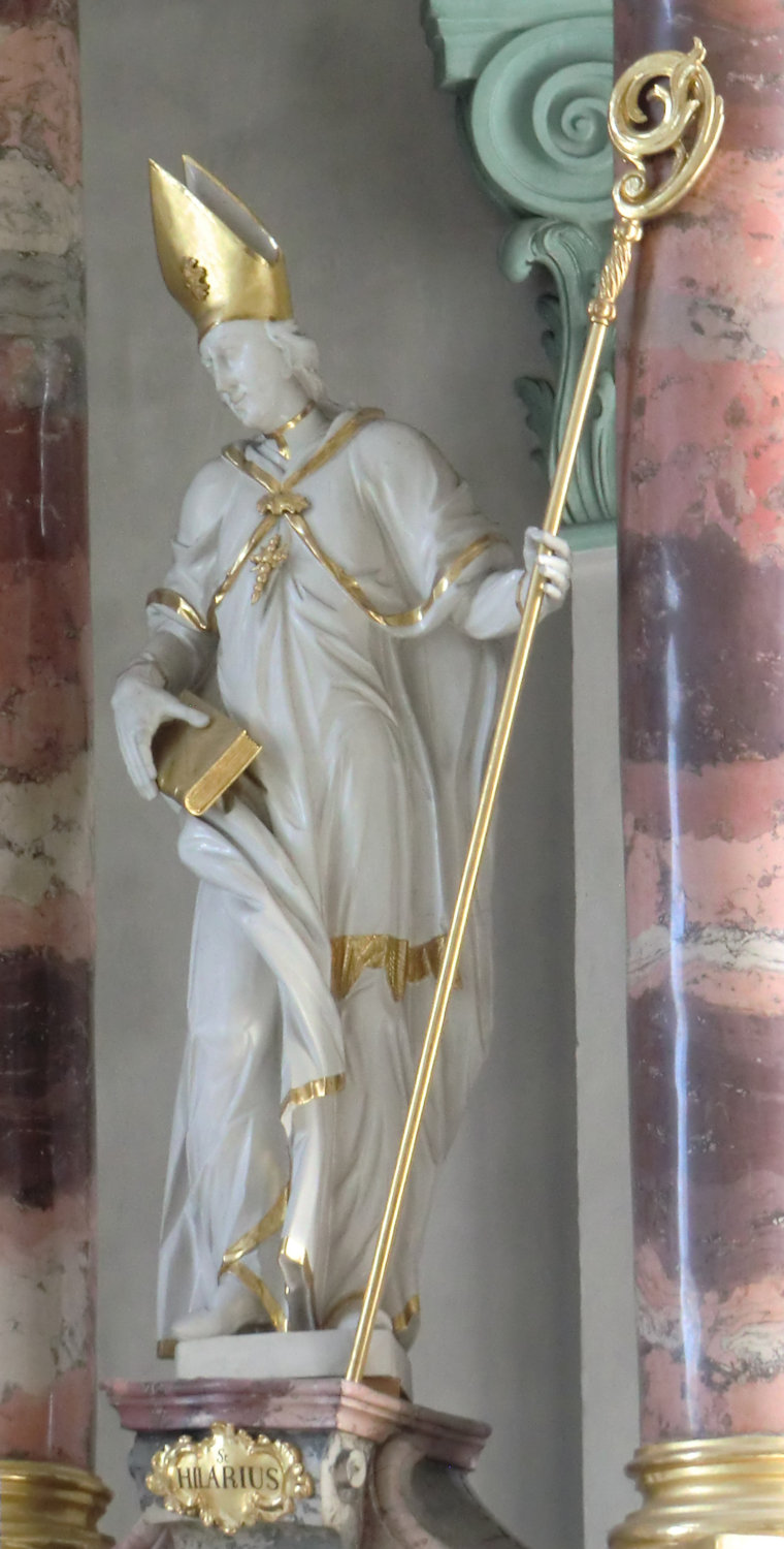 Friedrich Vollmar: Statue am Hochaltar, 1783, in der Hilariuskirche in Näfels bei Glarus