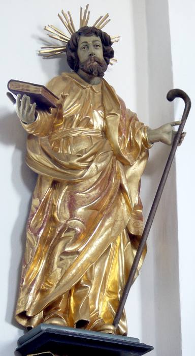 Statue in der Kirche St. Bartholomäus in Niederpöring bei Deggendorf