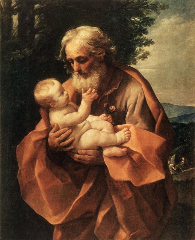 Guido Reni: Joseph mit dem Jesus-Kind, um 1635, in der Hermitage in St. Petersburg