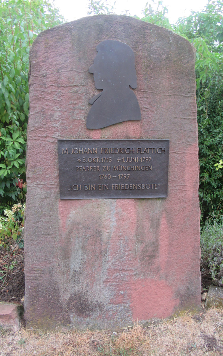 Denkmal, 1988, an der Johanneskirche in Münchingen