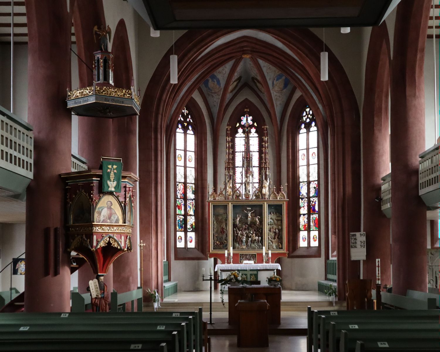 Evangelische Stadtkirche in Neustadt an der Aisch, erbaut im 14. Jahrhundert