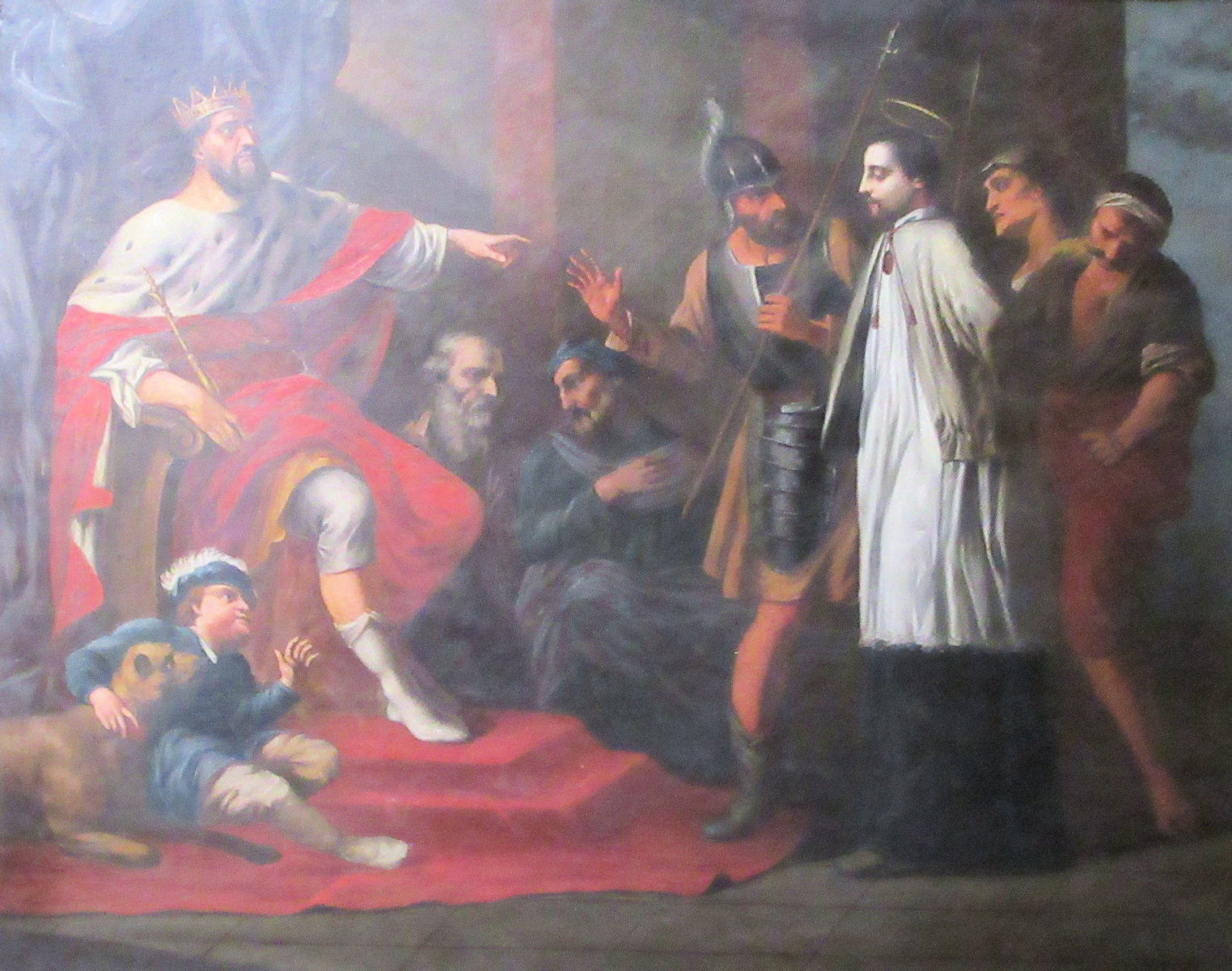 Emil Holárek: Johannes vor König , in der Kirche Wenzel IV., Bild in der Kirche San Lorenzo in Lucina in Rom