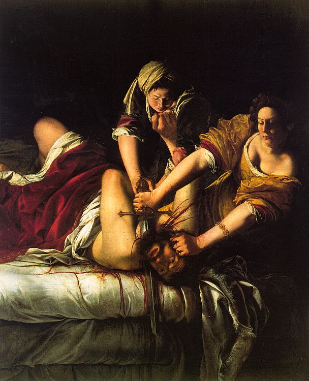 Artemisia Gentileschi: Judith enthauptet Holofernes, 1612 - 1621, in der Galleria degli Uffizi in Florenz