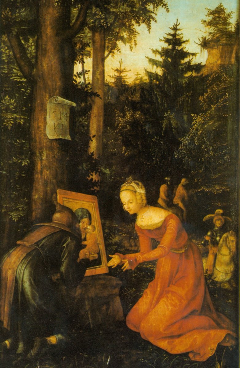 Die Bekehrung der Katharina durch den Einsiedler, 1514, in der Marienkirche in Krakau