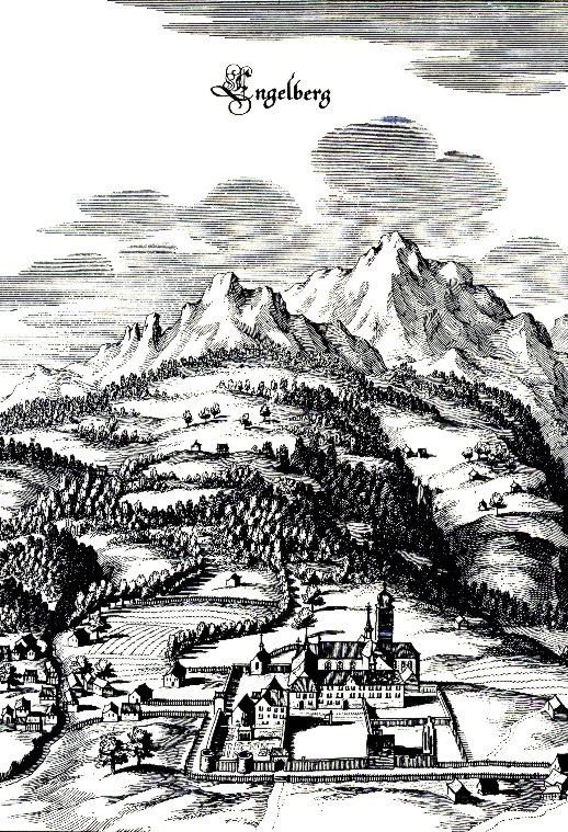 Matthäus Merian: Kloster Engelberg, Stich, 1642