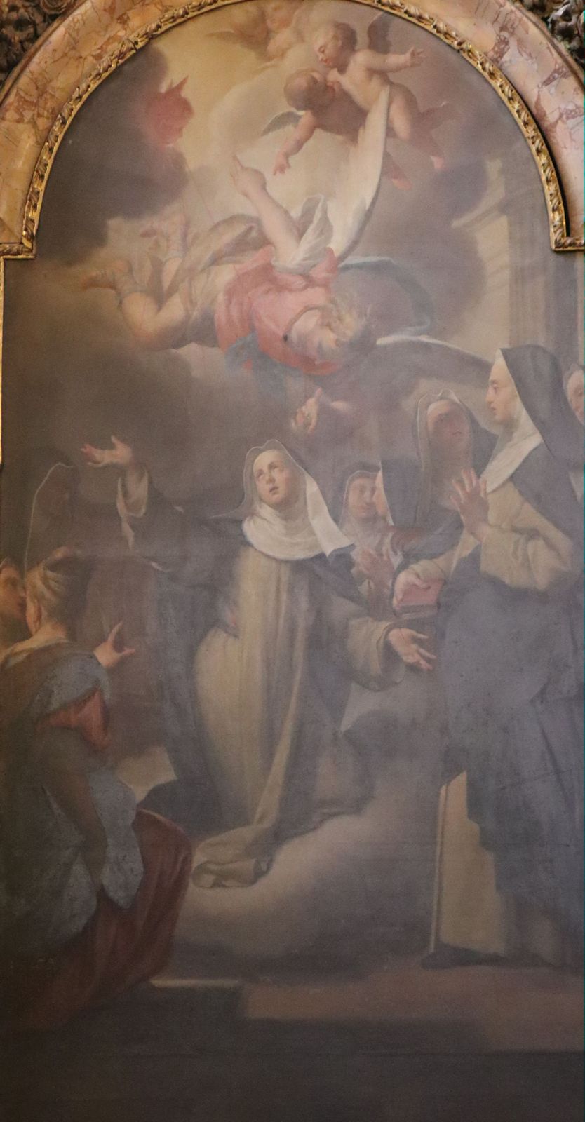 Altarbild: Lucia empfängt die Stigmata, 1710, in der Kathedrale in Narni