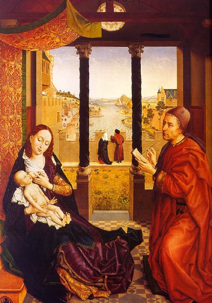 Rogier van der Weyden: Lukas malt Maria mit dem Jesuskind, 1435, Museum of Fine Arts in Boston