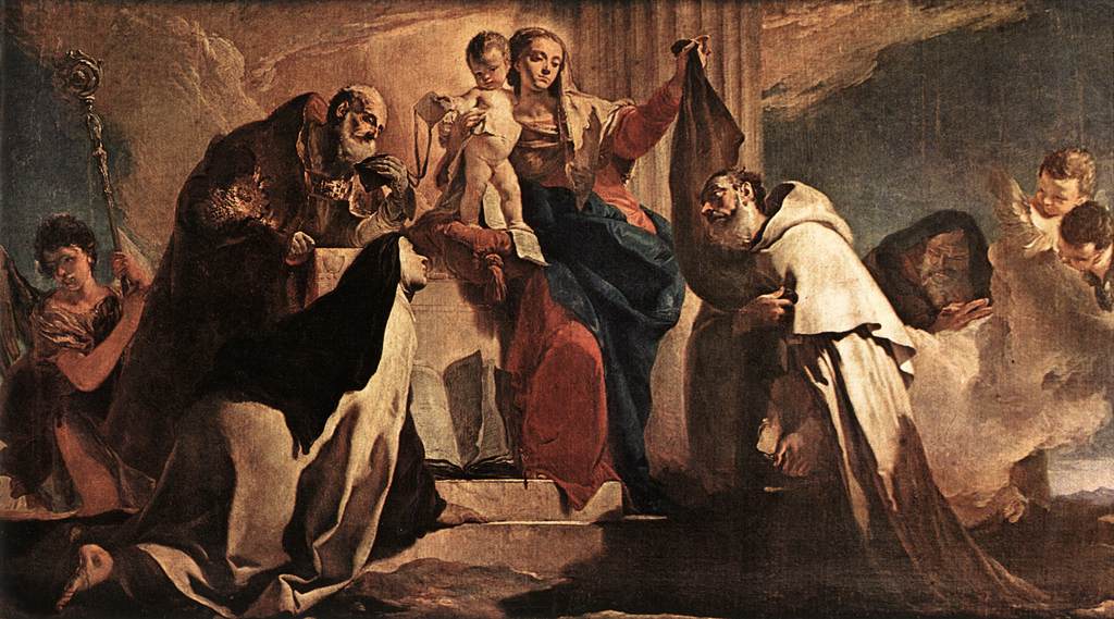 Giovanni Battista Tiepolo: Maria auf dem Karmel (Ausschnitt), 30er-Jahre des 18. Jahrhunderts, Pinacoteca di Brera in Mailand