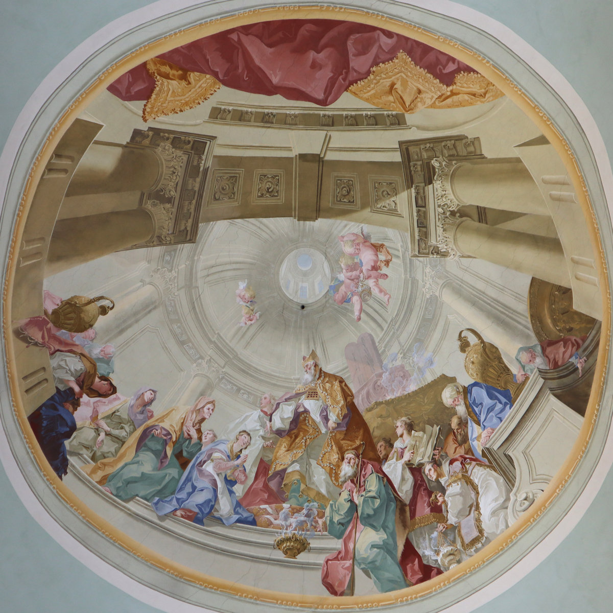 Johann Wenzel Bergl: Mariä Tempelgang, 1764/1765, in der Kirche des Klosters Klein-Mariazell im Wienerwald