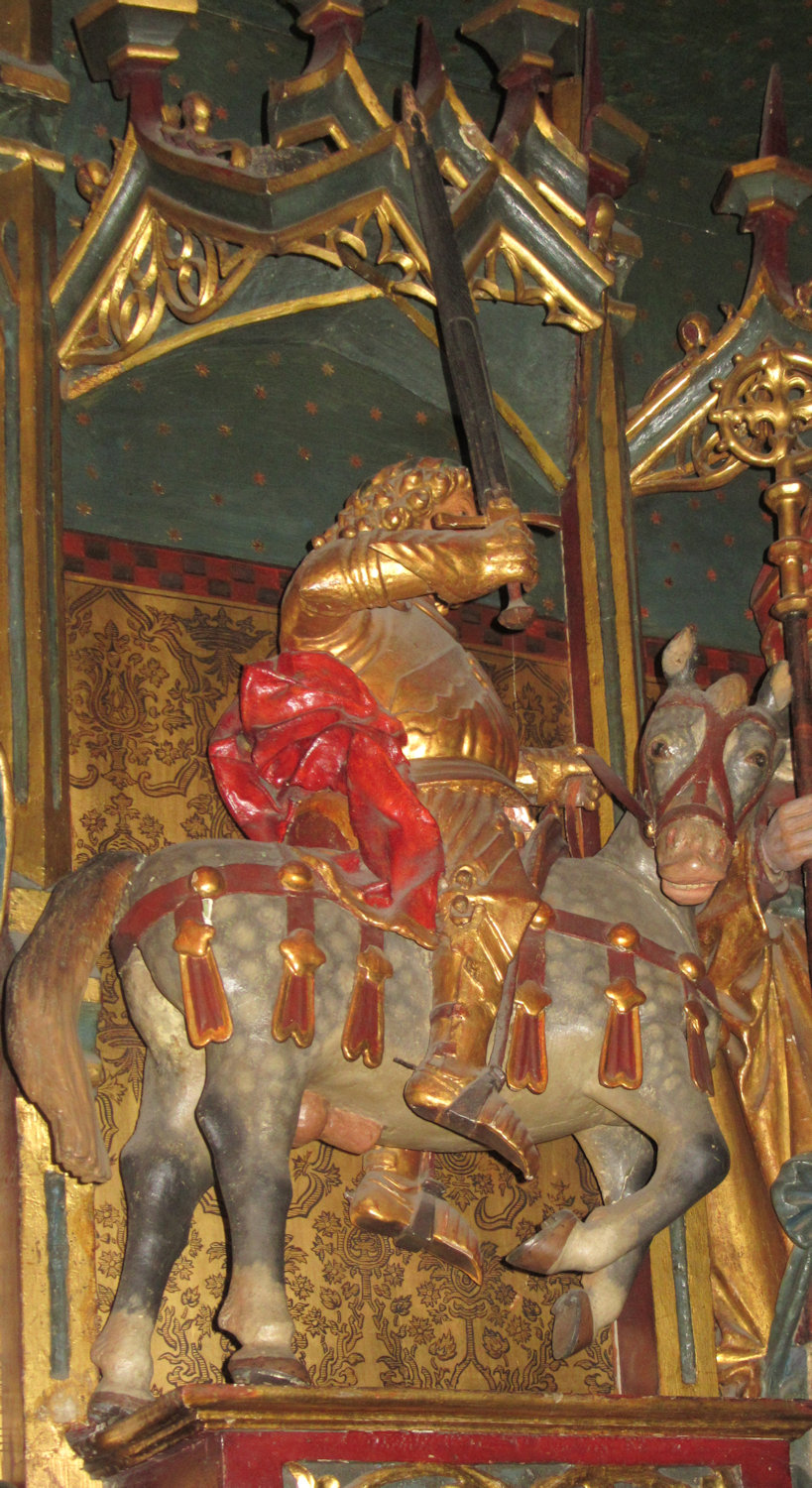 Statue am Mauritius-Altar, um 1620, im Münster in Straßburg