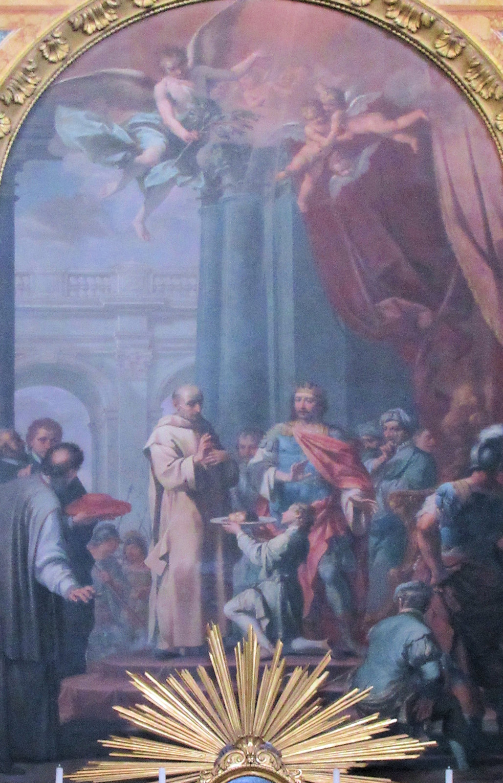 Ercole Graziani: Nikolaus bewirkt Wunder, um 1746, in der Nikolaus geweihten Kapelle der Kirche Santa Maria degli Angeli e dei Martiri in Rom