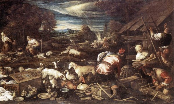 Jacopo Bassano: Noach baut die Arche, um 1574, im Schloss Sanssouci in Potsdam