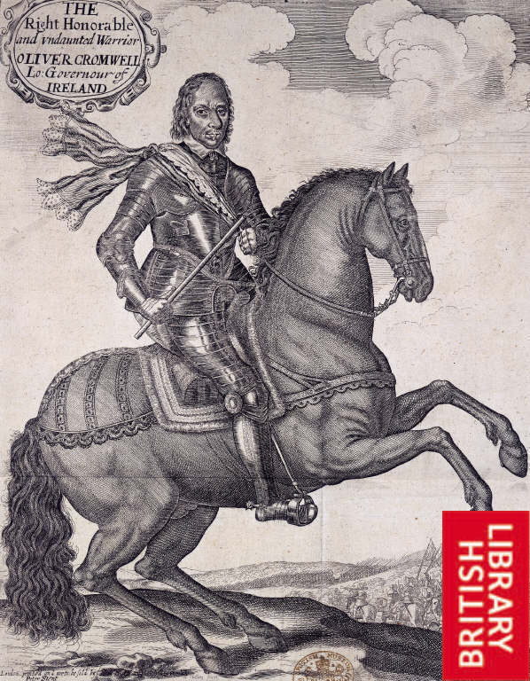 'Perfekte Darstellung der 145 Siege, errungen durch den Führer von Irland und den Truppen des Parlaments …', 1650 gedruckt von Robert Ibbitson, British Library in London