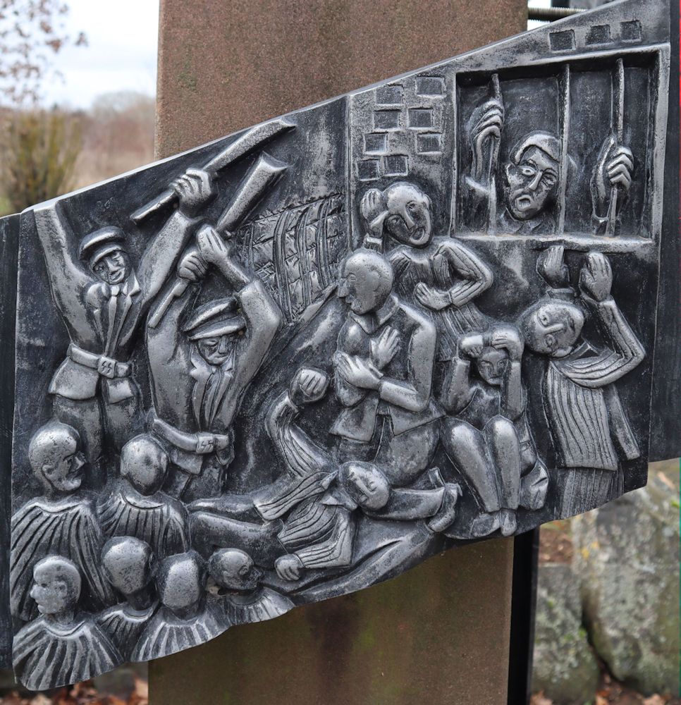 Relief an der Gedenkstele für Paul Schneider im ehemaligen Pferdsfeld