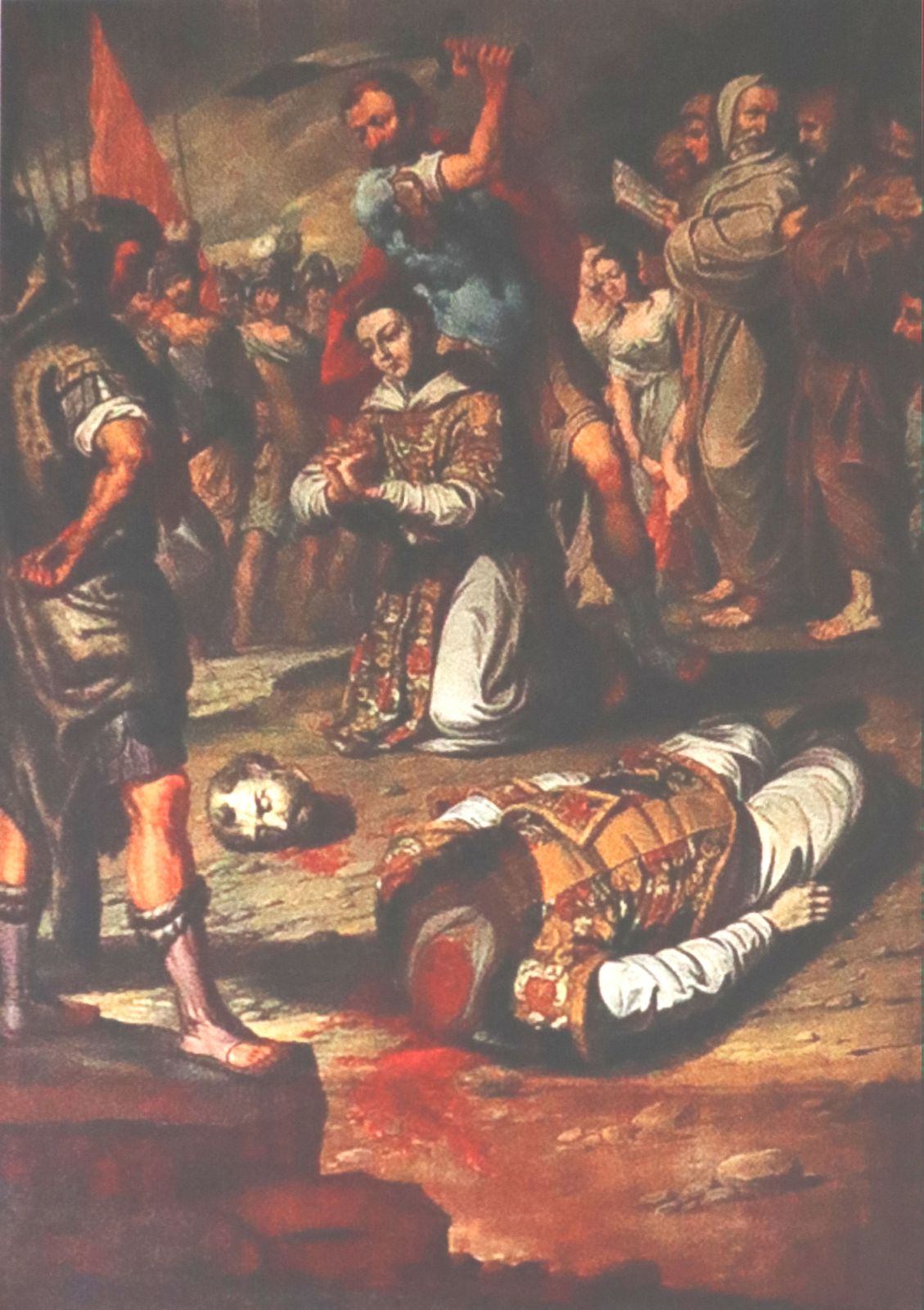 Altarbild: Martyrium von Petrus und Marcellinus , 1694, früher in der Abteikirche in Seligenstadt bei Offenbach