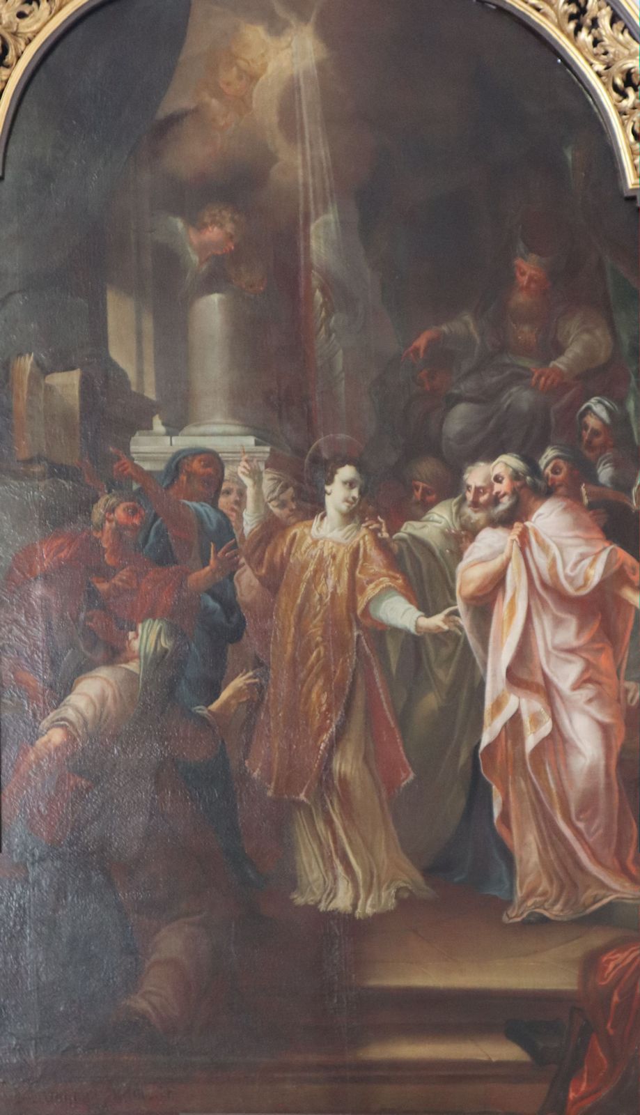 Malchior Steidl: Stephanus vor Gericht, 1707, in der Kirche St. Stephan in Bamberg