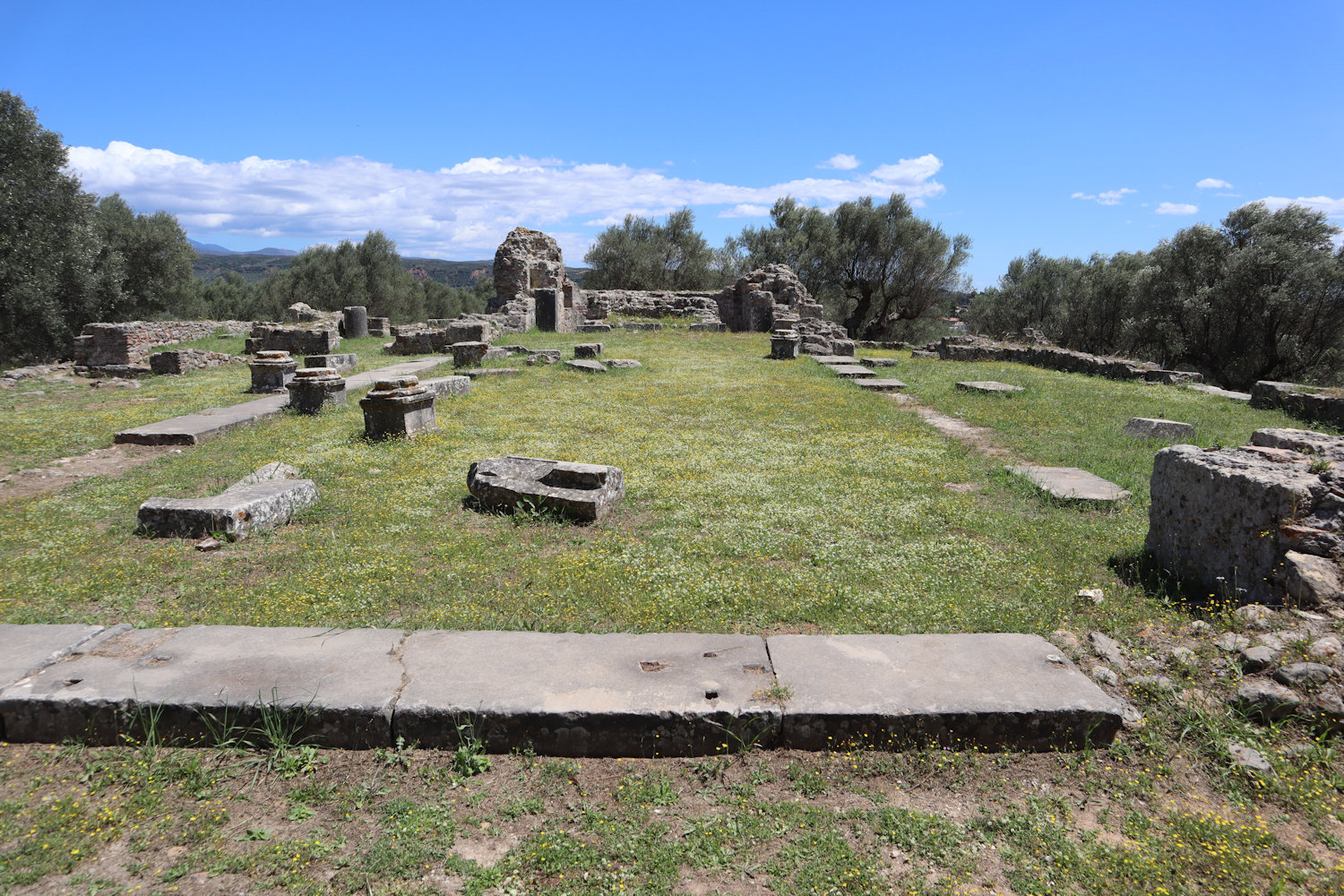 Reste der Basilika des Metropoliten von Lakedaimon aus dem 6./7. Jahrhundert im alten Sparta