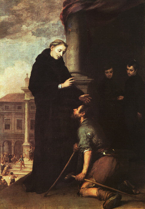 Bartolomé Estéban Murillo: Thomas verteilt Almossen, 1668, in der Alten Pinakothek in München