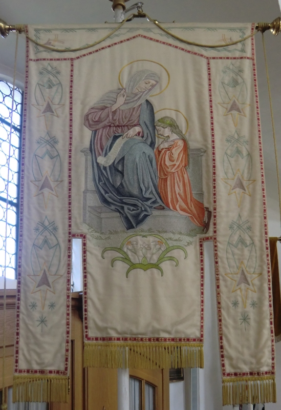 Wallfahrtsbanner in der Kirche in Uttenweiler