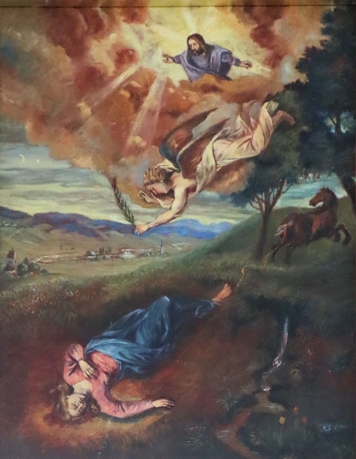 Wolfsindis' Martyrium, Bild in der Kapelle in Reisbach