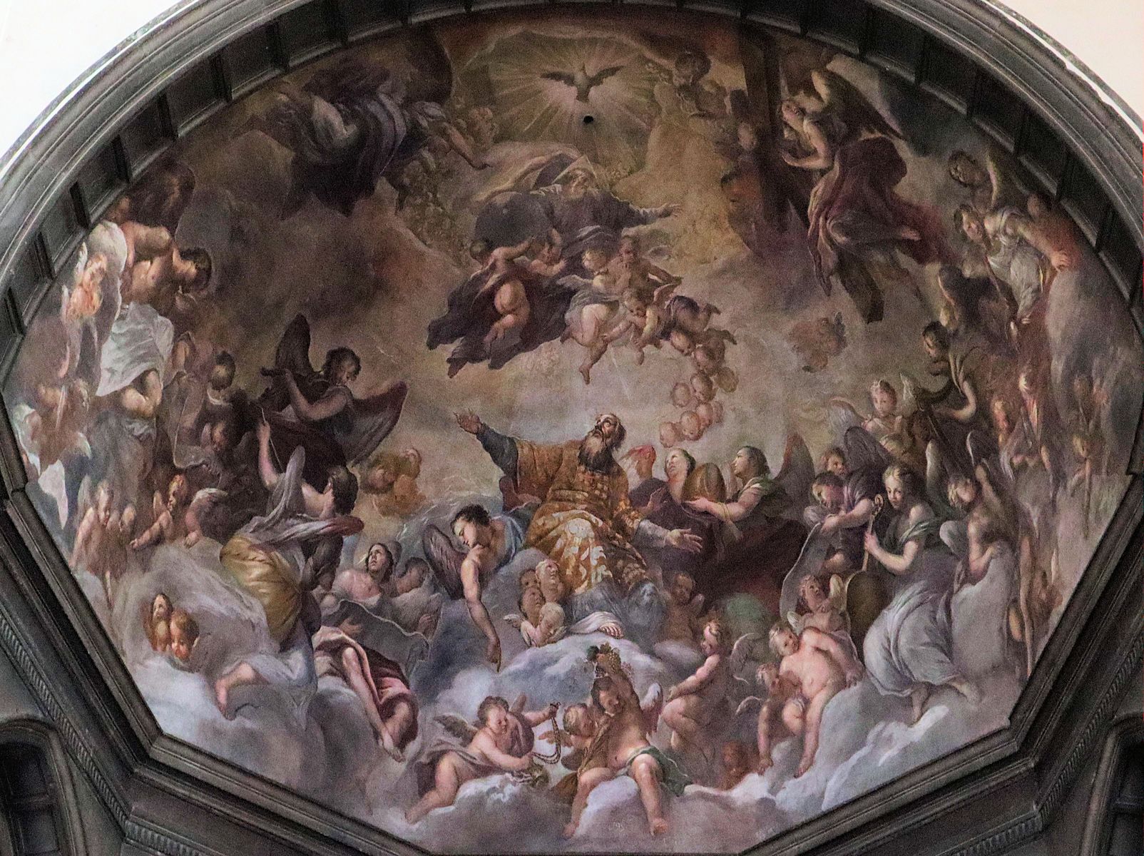 Girolamo Pellegrini: Zacharias' Verherrlichung, Apsisfresko, um 1675, in der Kirche San Zaccaria in Venedig